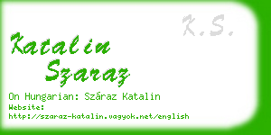 katalin szaraz business card